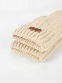 1 件女士冬季针织双层加厚保暖触屏手套，温暖女士时尚露指手套适合日常使用、派对、餐饮、骑自行车、旅行、写作、办公室 - 彩色 - 查看 7