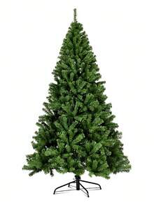 Foldable Easy Assembly Artificial Christmas Tree, Metal Frame, Reusable, Holiday Decoration, Suitable For Indoor, Patio, Garden, Home And Party Decor, Ideal Christmas Gift. - Green - View 9