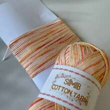 3 Batches Of 50G All Cotton Spray Dyed Yarn [3616] - All Cotton Thread, Handmade Knitting & Crochet Material, Vibrant Dopamine Colors, Suitable For Hats, Scarves And Other Handicrafts. Each Batch Is Approx. 160m ± 177 Yards