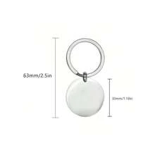 1PC Creative Stainless Steel Christmas Keychain With Carved Reindeer And Santa Claus Patterns, Keychain, Christmas Gift