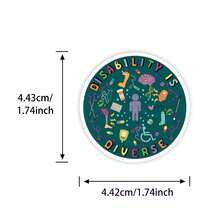 50 piezas Pegatinas inspiradoras de dibujos animados del Orgullo de Discapacitados - Calcomanías de vinilo resistentes al agua para botellas de agua, portátiles, cuadernos, cascos y talla grande - Pegatinas estéticas inspiradoras como recompensa para maestros