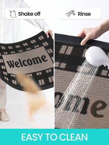 DAJIANG 1 tấm thảm chùi chân bằng cao su PVC dày dặn, có lưới co giãn, chống trơn trượt, chống thấm nước, thích hợp sử dụng trong nhà và ngoài trời, dễ dàng vệ sinh (chỉ giặt tay), phù hợp cho nhà ở và không gian thương mại, có nhiều kích cỡ, thảm trang trí Giáng sinh cho nhà bếp. - Nhiều màu - Xem 9