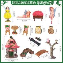93 Pcs Fairy Garden House Resin Accessories Fairy Elves Kit Miniature Fairy Figurines Ornaments Animals Decor Outdoor For DIY Dollhouse - 如圖 - 查看 3