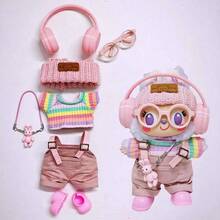 15.01-16.99厘米可爱卡通娃娃圣诞服装，适用于毛绒玩具，适合作为互动礼物、节日礼物、送给女儿的生日/周年纪念礼物、娃娃玩耍和展示配件、可更换服装套装、返校礼物、夏季系列、生日/节日礼物（不含娃娃）