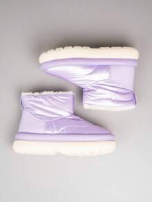 Comfortable Winter Boots With Soft Interior And Flexible Sole - Purple - View 6