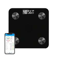 Bascula Digital Corporal y Muscular, Balanza Inteligente, Conexión via Bluetooth al App, Pesos de Hasta 180 Kg, Precisión Hasta 0.01Kg - negro - Ver 1