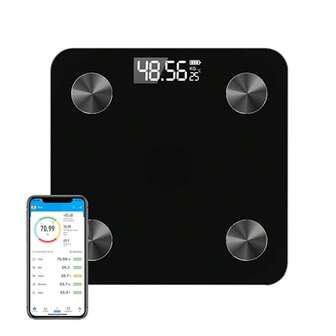 Bascula Digital Corporal y Muscular, Balanza Inteligente, Conexión via Bluetooth al App, Pesos de Hasta 180 Kg, Precisión Hasta 0.01Kg