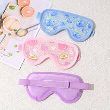 Mască de ochi cu model de fructe, cu gheață - pernuță reutilizabilă cu gel pentru ochi, răcoritoare vara, compresă rece și compresă caldă, oferind relaxare moale în timpul odihnei în timpul zilei și al călătoriilor - design ușor și portabil.