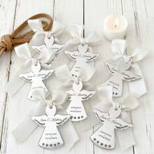 Baptism Angel Acrylic Mirror Custom Tag, Personalized Gift Tags, Baby Shower Name Tag, Baptism Name Tag, Name Tags For Favors,Engagement Favor Tags,Bridal Shower Favor Tags,Baby Shower Gift Tags,Welcoming Baby Party Decoration Tags,First Communion Favor Tags - Multicolor - View 8