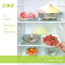 100 szt. jednorazowej folii spożywczej z tworzywa sztucznego – zwijana, przezroczysta folia kuchenna, odpowiednia do misek, talerzy, owoców i warzyw – pyłoszczelna, łatwa w użyciu, folia kuchenna, pokrywka do talerzy, przezroczysta folia spożywcza, materiały