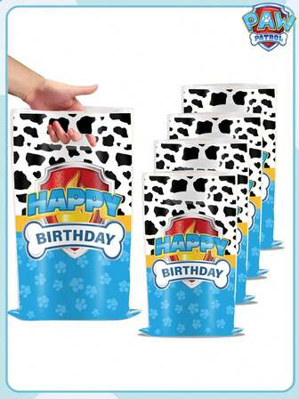  10/20pcs Paw Patrol Party Favor Gift Bags, Suitable For Daily Commute And Gift Giving, Can Hold Gifts, Coin Purses, Stationery, Small Items, Usable All Year Round As Gift Bags To Give To Friends And Family