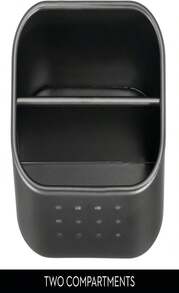IDesign Sponge And Scrubber Holder With 2 Compartments For Kitchen Sink - Matte Black - ColorA - 查看 3