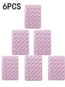 1pc Double-Sided Silicone Phone Suction Cup Accessory, Strong Suction Phone Holder, Free Sticky Mobile Phone Handle, Finger Grip, Suitable For Selfie And Video