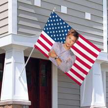 1PC 2x3/3x5 Ft William Bradley Pitt American Flag Room Ornaments Decorative Home Objects Wall Tapestry Barber Shop Outdoor Decors Garage Flags With 4 Brass Grommets For College Dorm Room Decor Outdoor Parties Gift Room Decoration