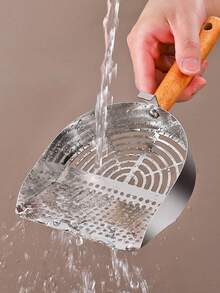 1pc Stainless Steel Cat Litter Scoop, Large Size Litter Box Scooper For Clumping Litter