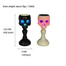 1pc LED Decorative Light, Halloween Pumpkin Skull Lamp, Bar, Haunted House, Horror Prop, Skull Lamp, Creative Decor, Gift, Birthday Gift, Holiday Gift, Great Gift - Multicolor - View 9