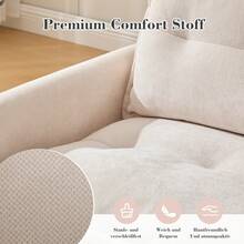 Swivel Chair - Beige + Chenille - View 5