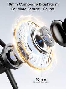 Auriculares deportivos intraaurales Philips con banda para el cuello y Bluetooth, para desplazamientos, cancelación de ruido, batería inalámbrica de larga duración, TAN1120 - Negro - Ver 5