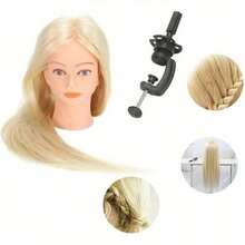 24 Inch Hair Styling Head Comprehensive Training Hairdresser Model Head Beauty Student Light White - Variant 1 - View 2