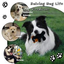 Cartoon Black Bear Tree Stump Plush Dog Toy, With 4 Black Bears, Durable, Interactive Play, Promotes Cognitive Development, Suitable For All Breeds And Sizes, Sound Toy, Press For Sound