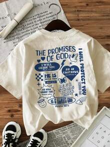 Women's T-Shirt God's Promises Front And Back T-Religious And Christian Stylish - 白色 - 查看 2