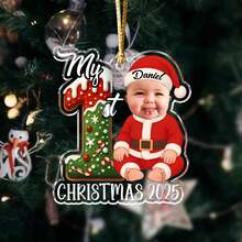 Personalized Baby Photo Ornament: First Christmas Keepsake,Christmas Gift,Christmas Ornaments.,Office Decor,Elegant Living