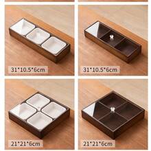 1PC Of Dried Fruit Tray, Household Divided Tea Tray, New Chinese Living Room Nut Snack Box, Creative Storage Box