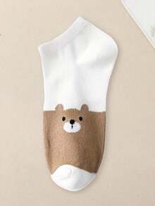 5 Pairs Cartoon Boat Socks, Comfortable And Lightweight, Suitable For Outdoor Wear All Seasons