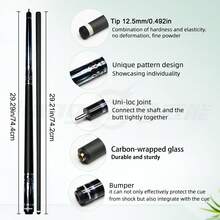 12.5mm Big Head Club Split 2025 New Carbon Fiber Big Head Club Ball Room Head Black Eight Nine Club Male Club Member Club Table Club