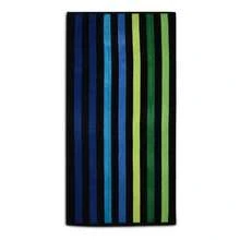 Striped Beach Towel Multicoloured Large Velour Towel Bath Lightweight - Large towel - View 4