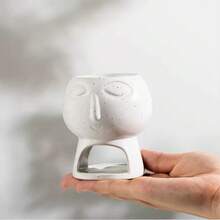 1PC Nordic-Style Simple Ceramic Candlestick Desktop Decorative Items, Creative Face Aroma Diffuser Decoration, DIY Handicrafts, Gift Decoration, Home Decorative Items