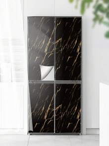 1卷大理石印花防水厨房贴纸现代PVC墙面翻新壁纸贴纸墙贴乙烯基贴花贴在墙砖上耐高温防潮防霉适用于家居装饰节日装饰贴纸礼物生日毕业房间装饰墙面装饰浴室装饰卧室装饰房间装饰用品客厅装饰房屋装饰家居装饰客厅墙纸 - 黑色 - 查看 6