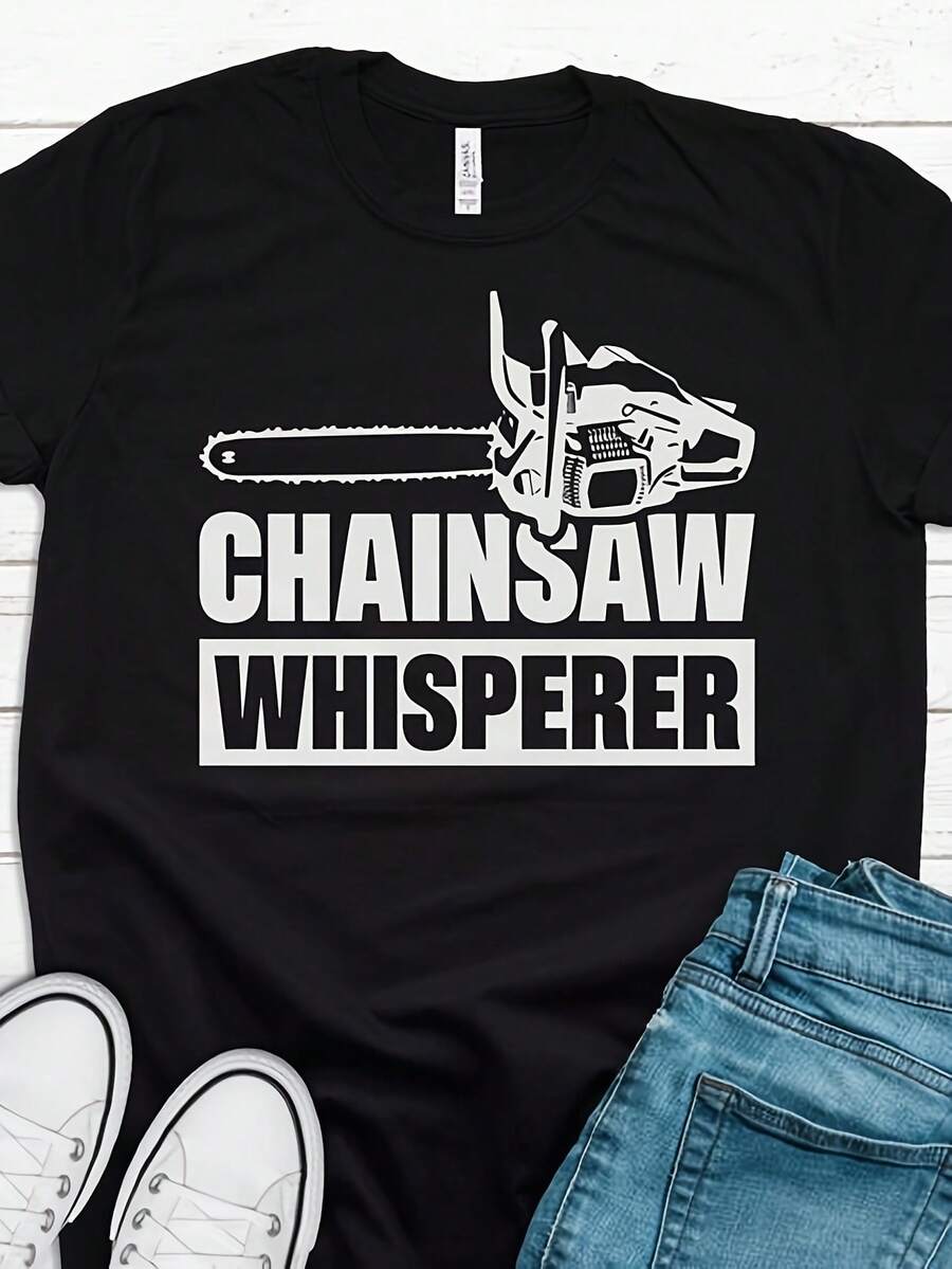 Arborist Gift, Arborist S*Hirt, Logger Gift, Logger S*Hirt, Forester Gift, Forester S*Hirt, Lumberjack Arboculturist Chainsaw Whisperer T1206220G Pure Cotton T-S*Hirt - Send Warmth To Your Loved Ones, A Perfect Birthday Gift And Day Surprise - 黑色10 - 查看 1