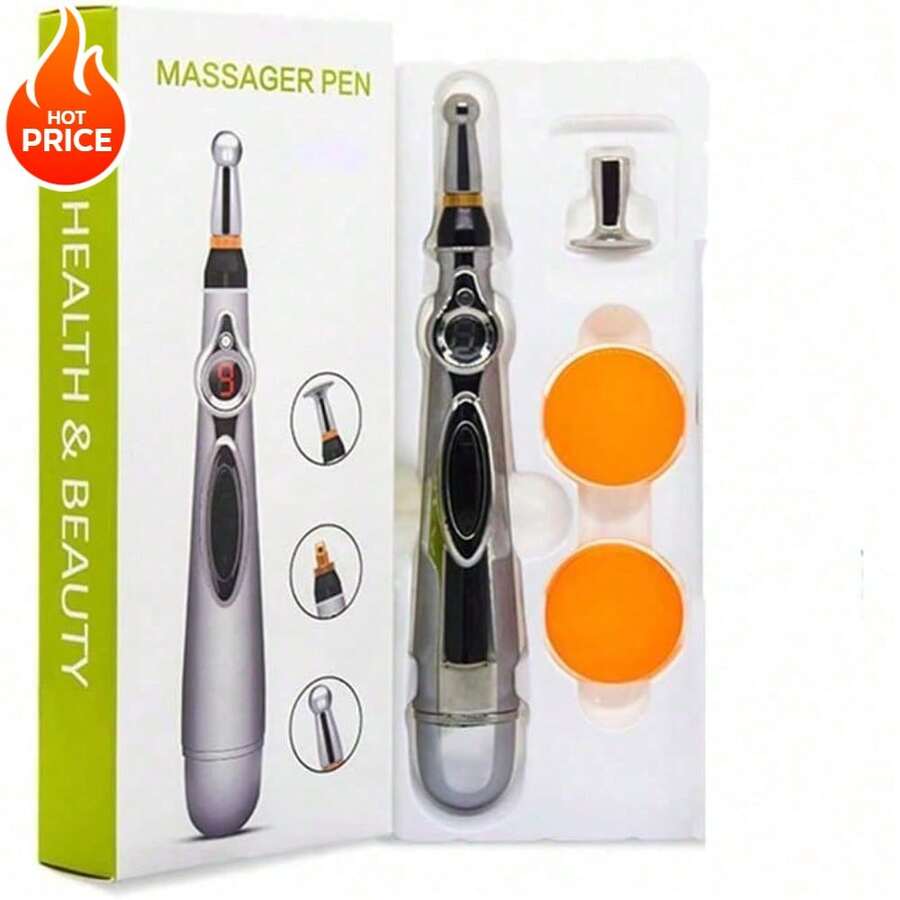 Electric Acupuncture Point Massage Pen Meridian Energy Massage Pen Pain Relief Therapy Back Neck Face Beauty Roller