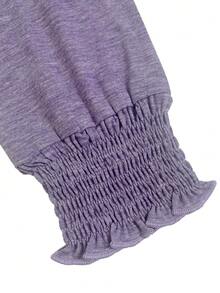 Camiseta básica casual de mujer con pliegues de moda sólida, nueva colección Otoño/Invierno 2025 para salir y vestir en casa