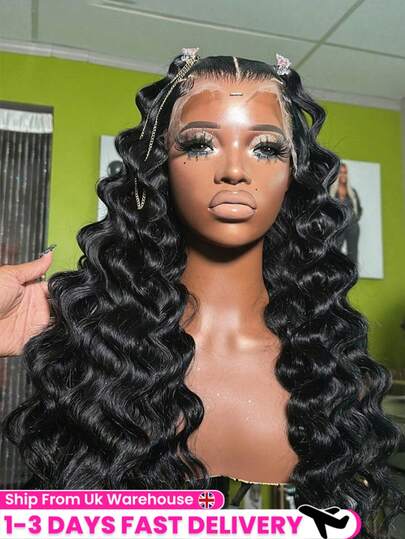 bling hair 200% Density Deep Wave Lace Front Wigs Human Hair 44 Inch 13x6 13x4 Transparent Human Hair Lace Front Wigs For Women Deep Curly Human Hair Wigs Pre Plucked Deep Wave Frontal Wigs With Baby Hair Beginner Friendly For Sports, Vacation, Halloween, Christmas, Festivals, Proms, Outdoor, Cosplay, Campus, School, Beach, Wedding, Camping, Holiday, Summer Outfits, Charming, Elegant, Casual, Y2K Fashion, SS25 Styles, For Daily Use