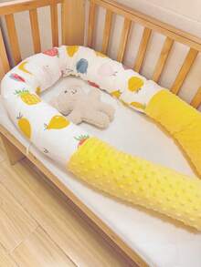 1 Stück Baby Bettschutz, Säuglings Anti-Kollisions Weichpolster, Kindersicherheitszaun, Seitenschläfer Langes Zylinder Beruhigungskissen, Abnehmbarer Langer Zylinder Rundumzaun, Baby Beinpolster, Bonbon Kissen für Kinderbett, Weiches Stoßpolster Anti-Kollisions Plüsch Kinderbettschutz