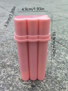 1 pieza Estuche de cigarrillos con tapa abatible integrado con 4 ranuras y compartimento para encendedor, diseño portátil conveniente (empaquetado en caja de regalo) - Rosa - Ver 6