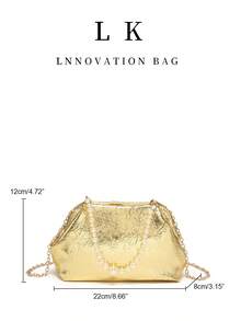 1PC 2025 Autumn/Winter New Fashion Handbag Strap For Girls Shoulder Bag Luxury Crossbody Bag For Women Designers Pursuing Gold Chain Women's Handbag, Perfect For Parties, Weddings, Balls, Dinners/Banquets