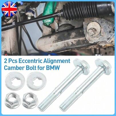 Set 2x Rear Suspension Eccentric Camber Adjustment Bolt 33306760349 For BMW