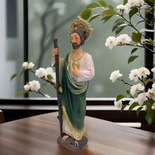 1 tượng Thánh Jude bằng nhựa, cao 15 cm, tượng trang trí nhà cửa mang tính tôn giáo, tượng màu xanh lá cây mặc trang phục truyền thống, vật trang trí bàn làm việc, quà tặng Phục Sinh hoặc trang trí phòng theo chủ đề tôn giáo, tượng trang trí nhà cửa, đồ trang trí Giáng sinh. - Nhiều màu - Xem 5