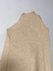 Old Money Style ,Retro, Dignified, Simple And Elegant All-White Crewneck 7-Quarter Sleeve Mohair Sweater For Women's Outerwear In Autumn,Christmas New Year - Apricot - View 8