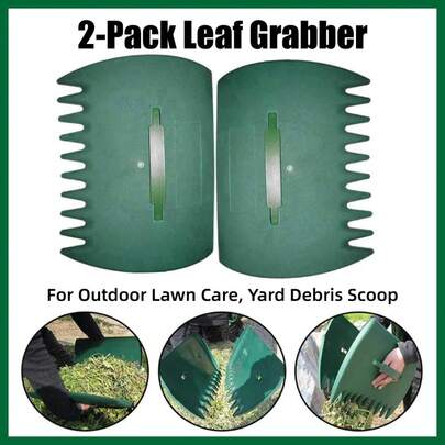 Aimall 2 Sets Of Leaf Scoop Hand Rake, Leaf Shovel And Claw, Lightweight Plastic Leaf Scoop, Large Leaf Grabber For Picking Up Leaves, Clippings, Grass
