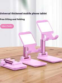 1 Stück faltbarer Handyhalter, verstellbarer Tablet-Ständer für den Schreibtisch, tragbarer Desktop-Handyhalter, universelle freihändige Halterung, zusammenklappbare Wiege-Dockingstation, Bürozubehör, perfekt für Videoanrufe und Filme schauen, tolles Technik-Geschenk zu Halloween, Weihnachten