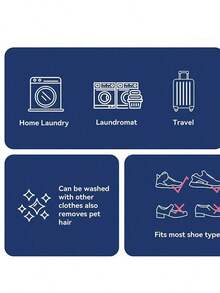 1/2pcs 360° Shoe Washing Machine Bag For All Shoe Types - Anti-Deformation, Machine Washable, Air-Drying, Protective Laundry Bag With Rich Fleece Inside, Perfect For Sneakers And Casual Shoes