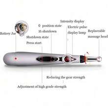 Electric Acupuncture Point Massage Pen Meridian Energy Massage Pen Pain Relief Therapy Back Neck Face Beauty Roller