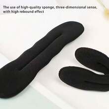 3/2/1pc Boho Style Hair Bun Creators,Lazy Hair Curler Bun Clips Magic Beauty Hair Hairstyle Foam Sponge Donut Maker Ponytail Bun Maker - Non-Woven Fabric, No Power Needed, Perfect For Daily Use,Stylish Black Foam Rolls For Women, Stylish Hair Accessory | Bohemian Style | Durable Hair Tool, Hair Styling Tools