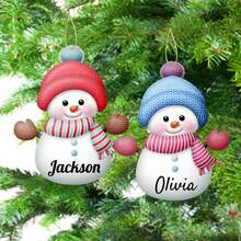 1/3/5 Pcs Personalized Acrylic Ornaments With Gold String, Custom Name Hanging Decor For Christmas Tree & Home, Ideal Festive Gifts For Family Friends Mom Dad Kids, Exquisite Customizable Ornaments For Holiday Party Decoration, High-Quality Acrylic Craft With Durable Gold Rope, Suitable For Christmas Halloween Thanksgiving Birthday Festival Decor, - Normal - View 7