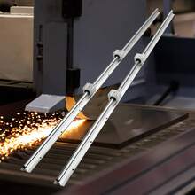 Linear Guide Rail Set, SBR16 1500mm, 2 PCS 59 In/1500 Mm SBR16 Guide Rails And 4 PCS SBR16UU Slide Blocks, Linear Rails And Bearings Kit For Automated Machines DIY Project CNC Router Machines - 銀色 - 查看 9