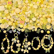 1 sac/20g de perles acryliques mélangées au hasard pour bracelet, collier, chaîne de téléphone, fleur, nœud, accessoires de bijoux en forme de cœur DIY (styles aléatoires)